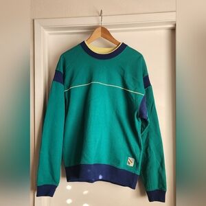 Urban‎ Outfitters Blue and Green Tennis Overall Sweater size S